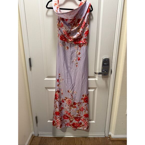 Elliatt Elina Asymmetrical Gown in Purple Cocktail wedding Bridal size S NWOT - Picture 7 of 8